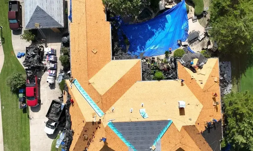 Professional Roof Repair being performed in Gulfport